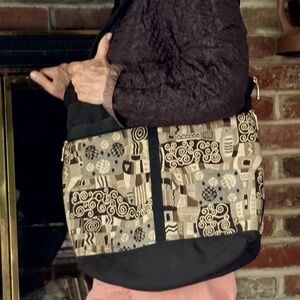 Geometric Black and Tan Tote Bag